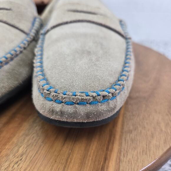 Alan Payne Gray Suede Casual Business Office Daily Driving Penny Loafer Mens 9 - Picture 7 of 16